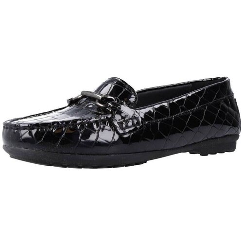 Geox Mokasini CROC PR.PAT.LEA Črna Slike