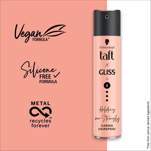 Schwarzkopf Taft x Gliss lak za lase z ekstra močnim utrjevanjem Holding me Strongly 250 ml Slike
