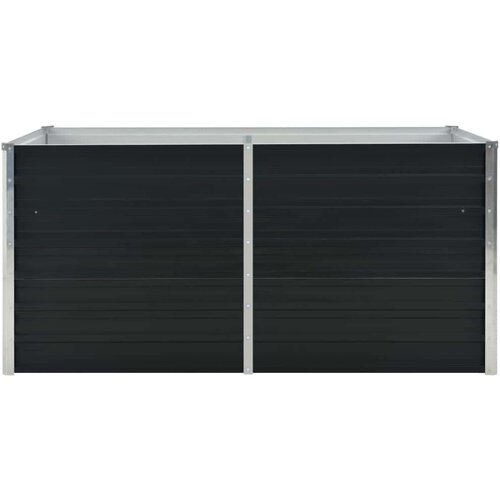 VidaXL Povi&amp;scaron;ena vrtna gredica antracit 160x80x77 cm pocinčani čelik Slike