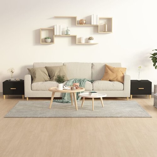 Furnova Klubske mizice 2 kosa črne 50x50x40 cm inženirski les, (21913873) Cene