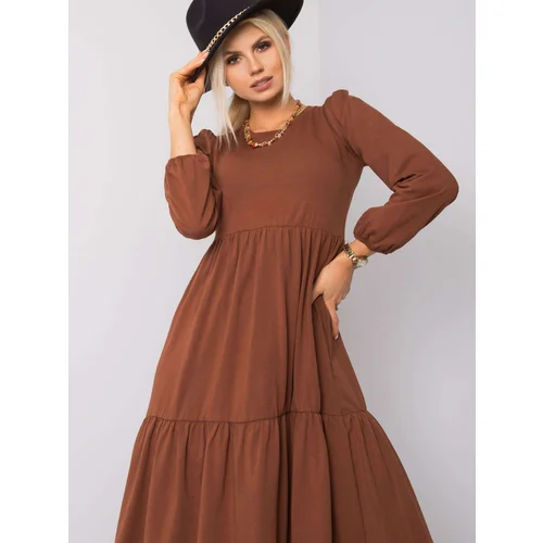 Fashion Hunters Brown dress Yonne RUE PARIS