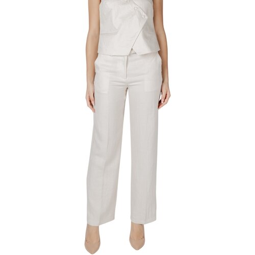 Vila Elegantne hlače Viflea Rw Tailored 14105559 Bela Cene