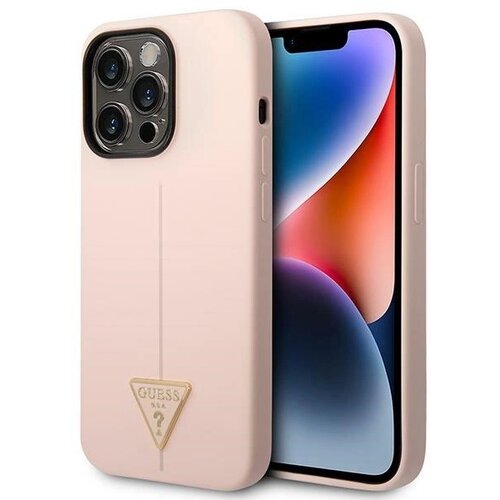 Guess SILIKONSKI OVITEK TRIKOTNIK HARDCASE ZA IPHONE 14 PRO 6.1 ROZA, (21972852) Cene