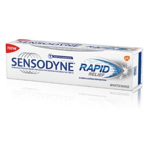 Sensodyne zubna pasta rapid relief whitening, 75ml Slike