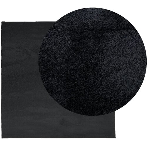  Tepih OVIEDO kratkih vlakana crni 200 x 200 cm Slike