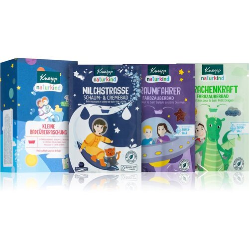 Kneipp Kids Small Bath Surprise darilni set kopalna sol Dragon Power 40 g + kopalna sol Dream Driver 40 g + pena za kopanje Milky Way 40 ml Cene