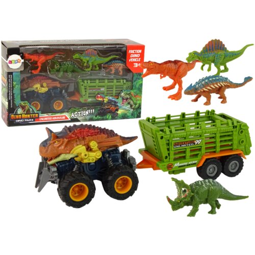  Vehicle with a Dinosaur Theme Trailer 4 Dinosaur Pieces Cene