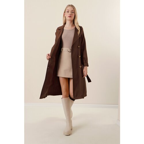 Bigdart Trench Coat - Brown - Double-breasted Cijene