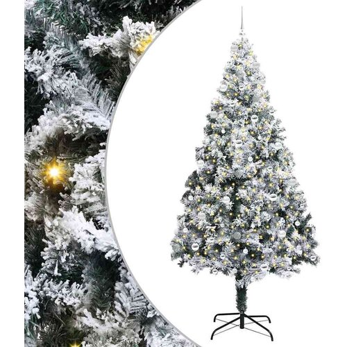  Umjetno božićno drvce s 300 LED svjetlima Zelena 240 x 150 cm Slike