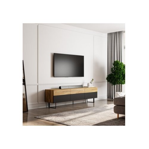 Hanah home tv polica sign black oak Slike