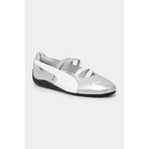 Puma Kožne balerinke Speedcat Ballet boja: srebrna, 401581 Cene