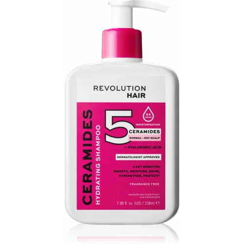 Revolution Haircare 5 Ceramides + Hyaluronic Acid vlažilni šampon s ceramidi 236 ml