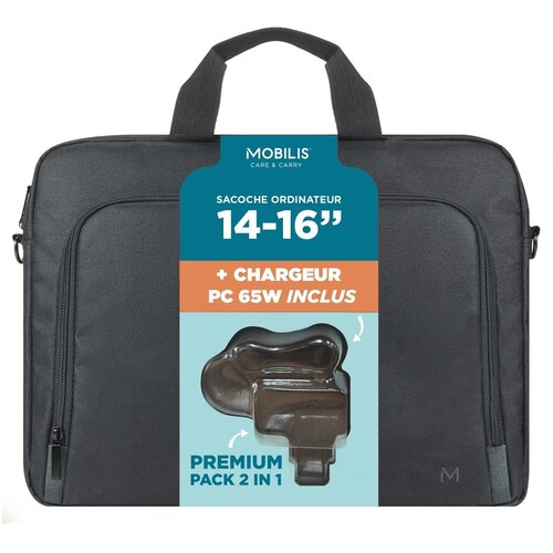  Mobilis 003089 laptop case 40.6 cm (16) Toploader bag Black Slike