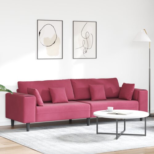  Baršunasta sofa s jastukom s jastukom 208 cm Baršun Cijene