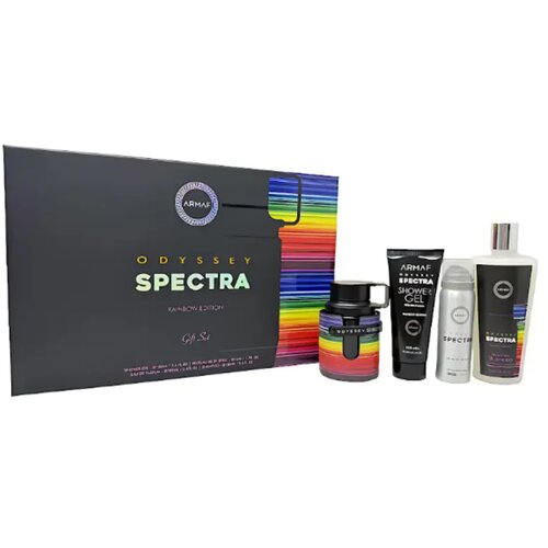 Armaf Odyssey Spectra 100ml EDP + 100ml Shower Gel + 50ml Body Spray + 250ml Shampoo / Unisex Gift Set Slike