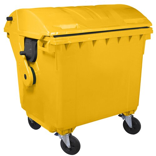 plastični kontejner 1100l sa polukružnim poklopcem žuti 1018-11 Slike