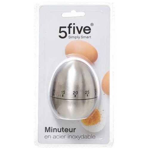 Five Kuhinjski sat za jaje, 6.1x7.6 cm, Srebrni Cene