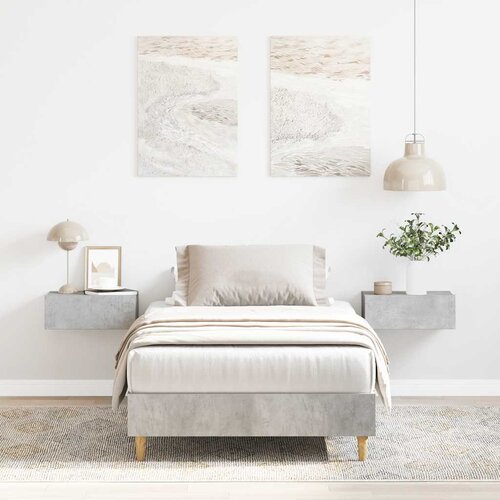 vidaXL Posteljni okvir brez ležišča Betonsko siva 100x200 cm Cene
