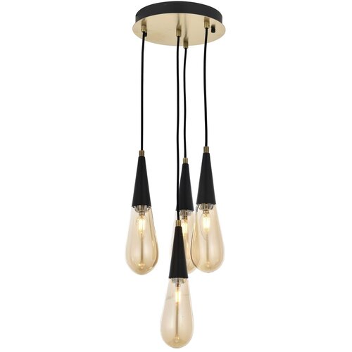 Opviq Luster AV-4236-4ET, 90x27cm, IP20, 220V-240V, Zlatno-crna boja Cene