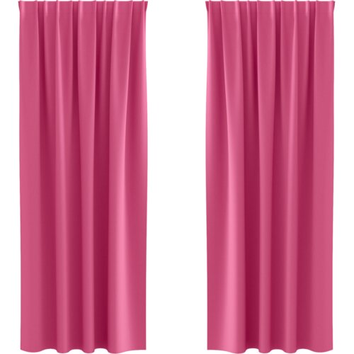 VidaXL Zavjese sa zavjesama 2 pcs Svijetla roza 260 x 140 cm Poliester Slike