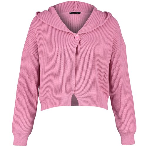 Trendyol Pink Hoodie and Knitwear Cardigan Slike