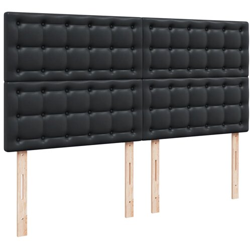  Krevet s oprugama i madracem crni 200x200 cm od umjetne kože Slike