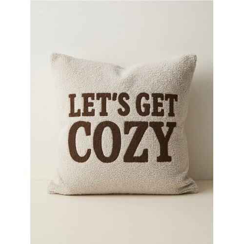 Sinsay Dekorativna navlaka za jastuk s natpisom &bdquo;Let's get cozy&ldquo; Cijene