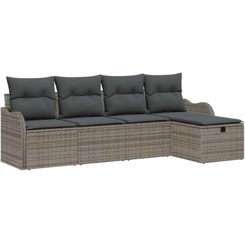  Sjedeća garnitura za vrt 5 kom. Poli ratan Bež 231 x 117 x 85 cm Slike