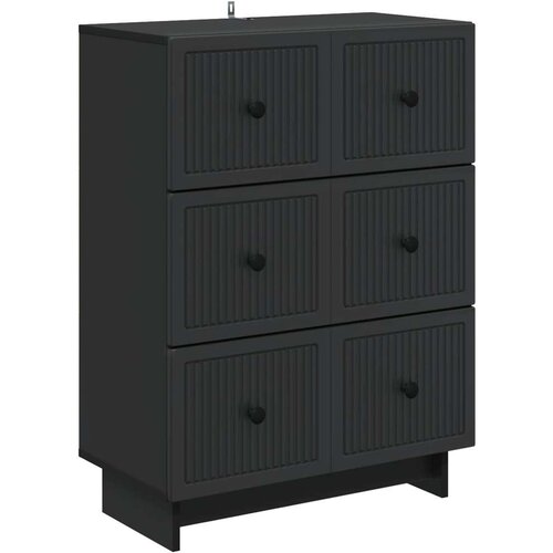  Ormar s ladicama Crna 66 x 34 5 x 90 cm Konstruirano drvo - Crna Cene