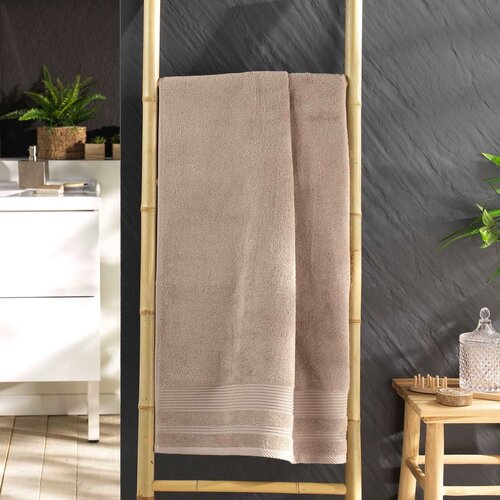 Douceur d int&amp;eacute;rieur Bež pamučni ručnik od frotira 70x130 cm Tendresse &amp;ndash; Slike