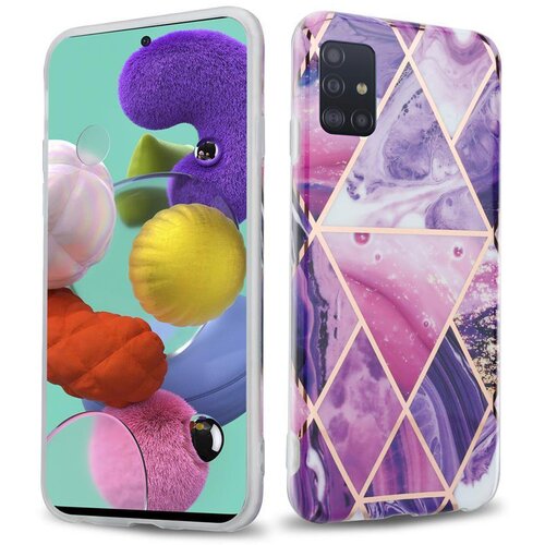 Cadorabo Case, združljiv s Samsungom v vijolični valovi marmor št. 14 - Zaščitni pokrov iz silikona TPU z vzorcem mozaikom, (20565605) Cene