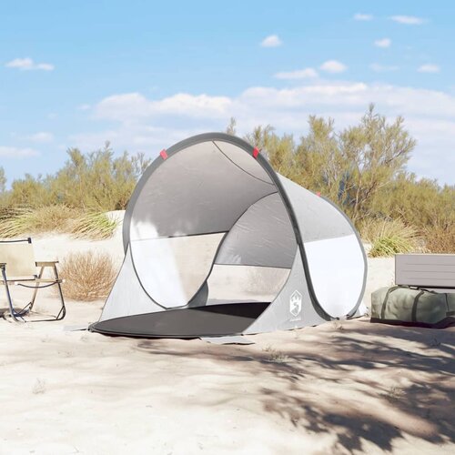 VidaXL &amp;Scaron;otor za plažo za 2 osebi siv pop-up vodoodporen Slike