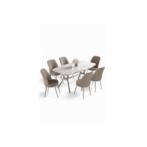 Hanah home Trpezarijski set, 7 dijelova, bež Cijene