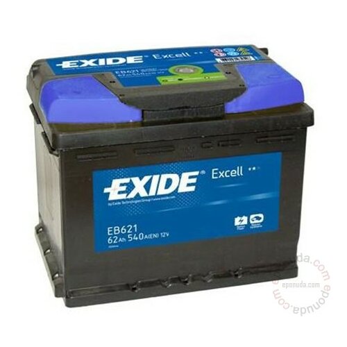 Exide Excell EB621 12V 62Ah akumulator Slike