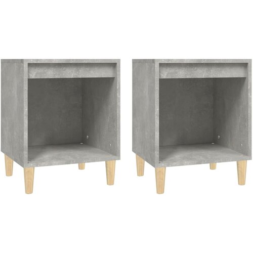 Maison Chic Dvo delni komplet Nočne omarice - Nočne mize betonsko siva 40x35x50 cm, (21688625) Slike