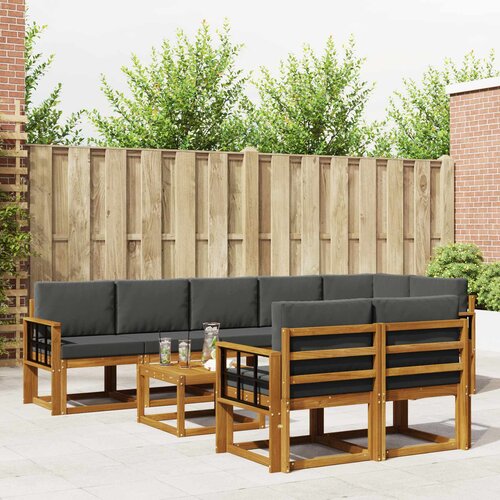  Set vanjskih sofa 9 kom. Prirodna i antracit Cene