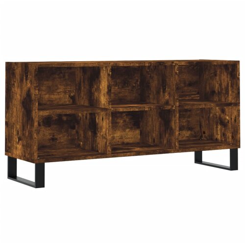 Maison Chic TV omarica - TV stojalo - Televizijska omarica dimljeni hrast 103,5x30x50 cm inženirski les, (21702356) Slike