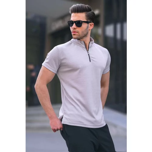 Madmext T-Shirt - Gray - Regular fit