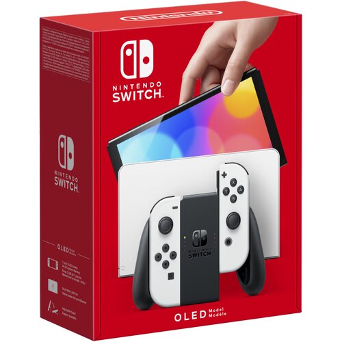 Nintendo Switch (OLED Model) Bela konzola 64GB" Cene