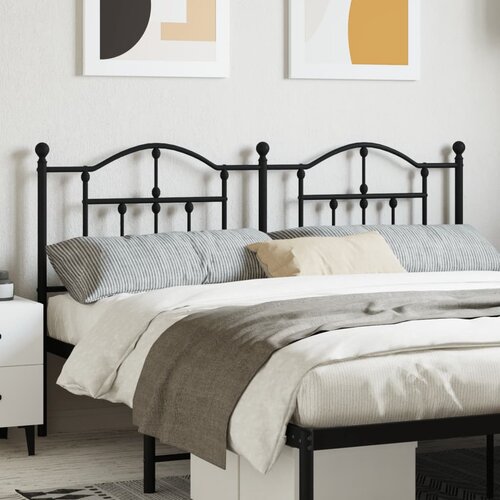 vidaXL Kovinsko posteljno vzglavje črno 160 cm Cene