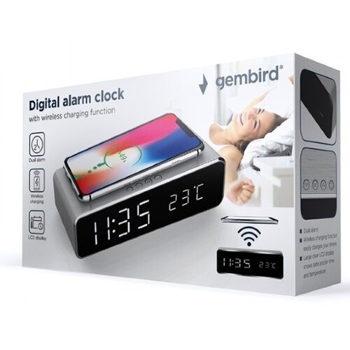 Gembird Budilica s funkcijom bežičnog punjenja, DAC-WPC-01-S Slike
