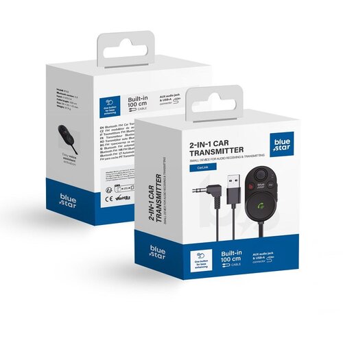 Blue Star fm transmiter 2IN1 carlink BT62 crni Cene