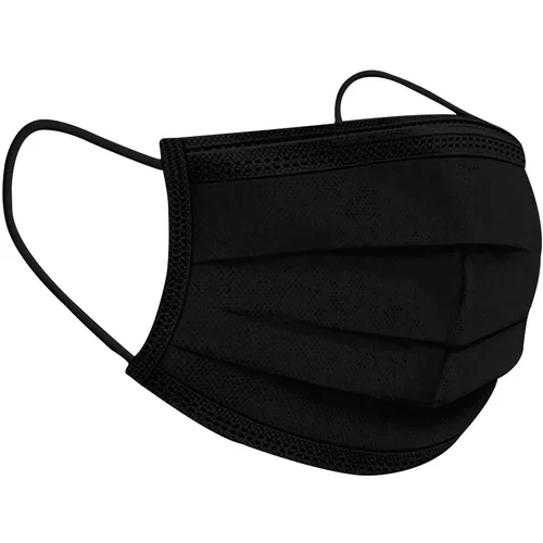 10x higijenska zaštitna maska ​​za odrasle - 3 sloja crna u zip vrećici