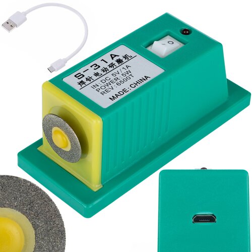 Rosfix S-31A &ndash; Brusilnik Konic Varilnih Igel | 5W, 5V USB, Volframova Zlitina, Magnetni Nosilec, Kompakten, (5000244437) Cene