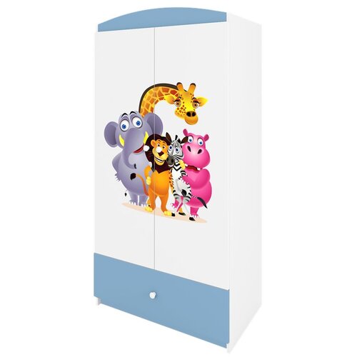 HAPPYKIDS Garderobna omara Dreamy ZOO Modra Cene