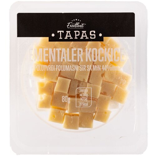 Excellent Tapas ementaler kockice EX 80g Cene