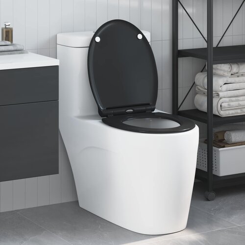  WC daska Crna 47 x 37,5 x 3,8 cm Duroplast Cene