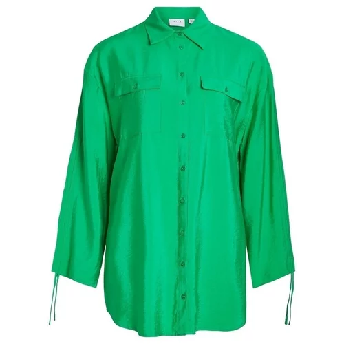 Vila Topi & Bluze Klaria Oversize Shirt L/S - Bright Green Zelena