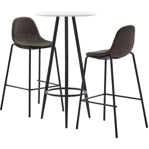 VidaXL Barska garnitura 3-delna blago temno siva Slike