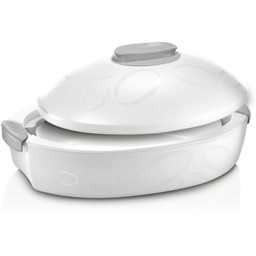 Evviva termo posoda s pekačem Enjoy 45x28xh18cm, 3l, bela, plastika, porcelan Cene